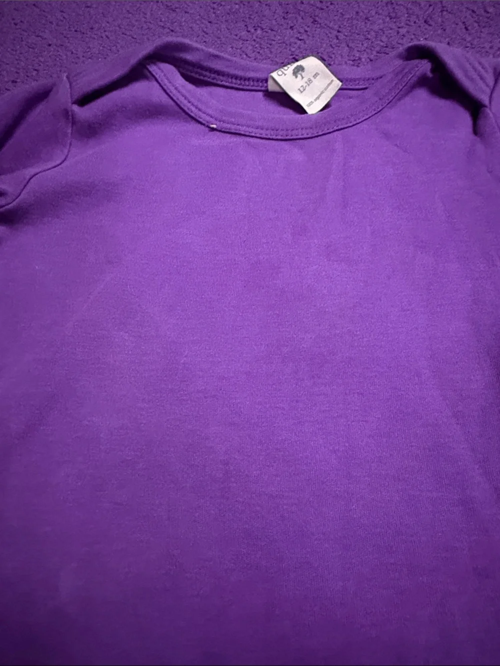 kate quinn Purple Long-Sleeve Cotton Baby Bodysuit